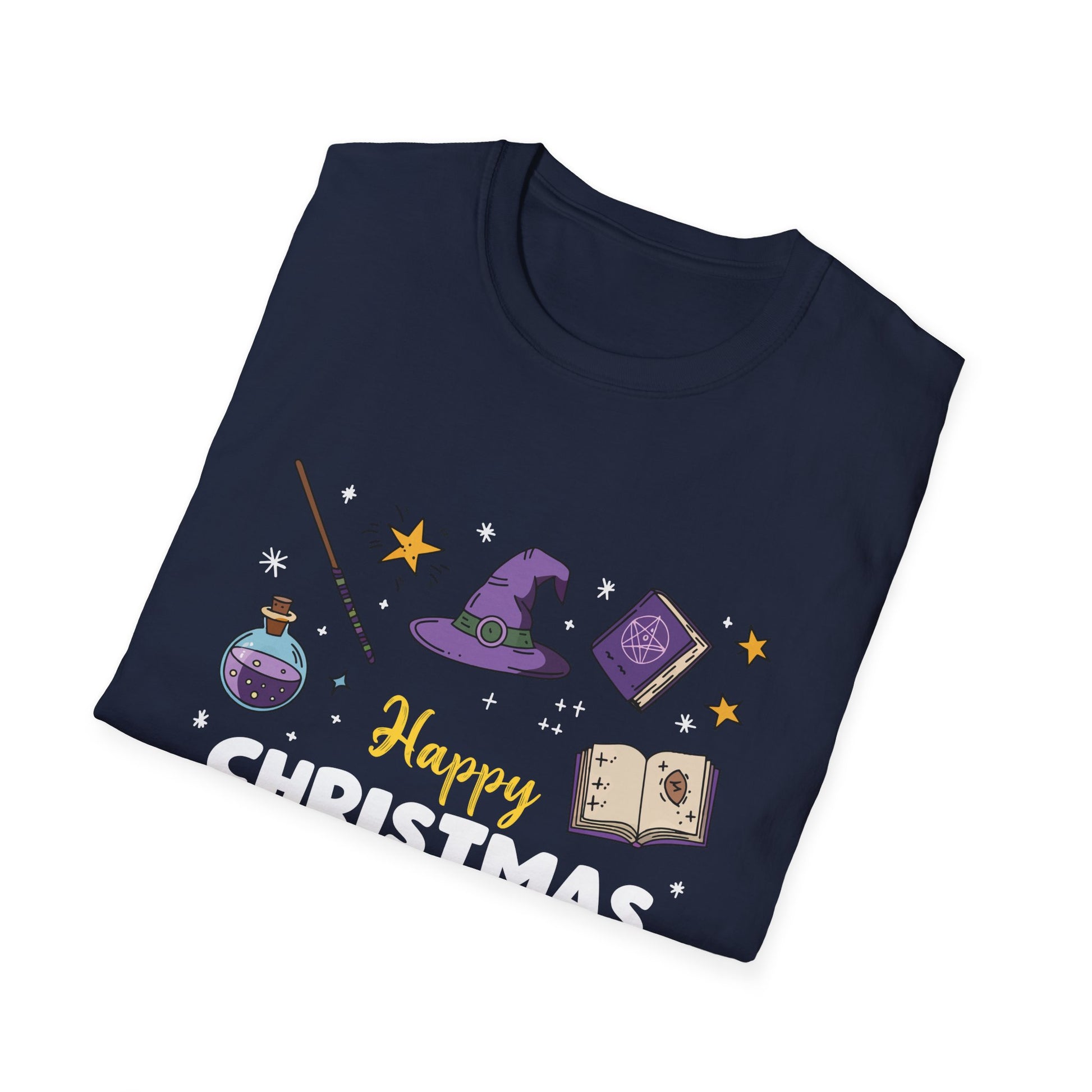 Christmas Magic T-Shirt — "Happy Christmas" Witchy Holiday Design
