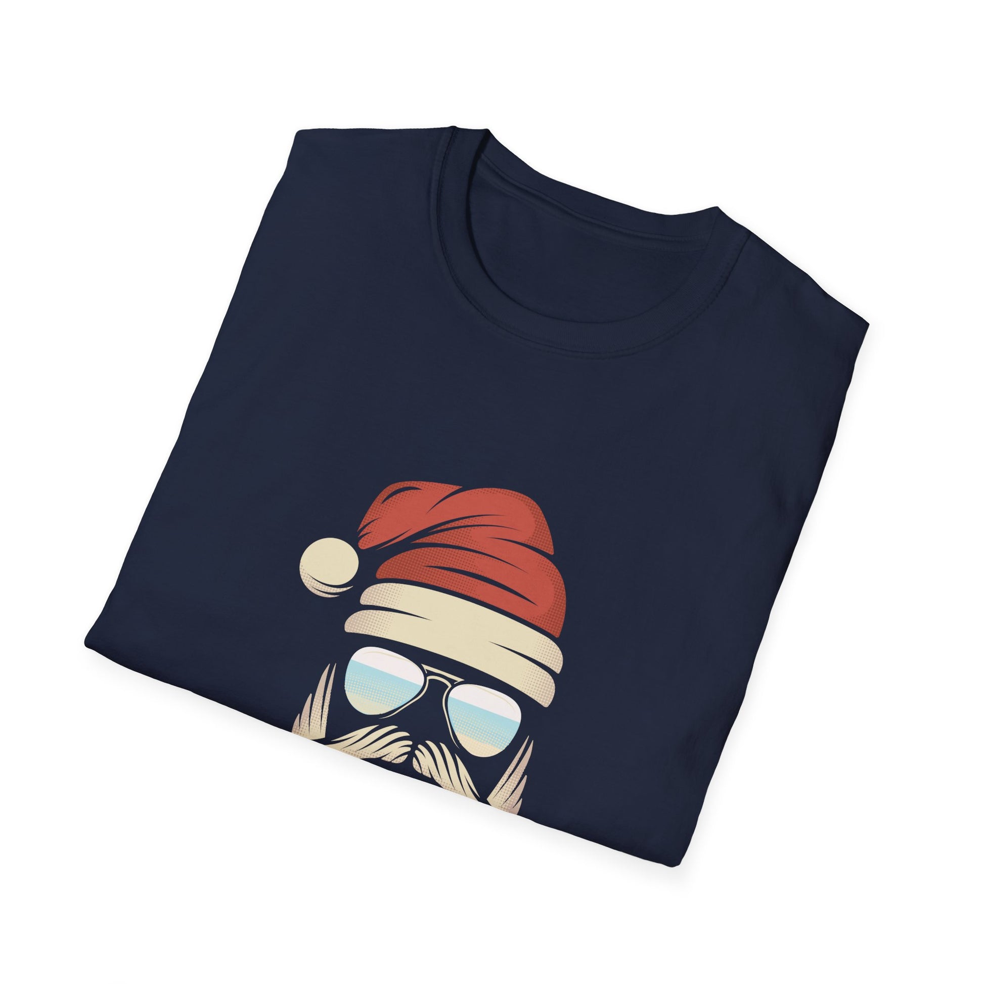 Santa Beard Graphic T-Shirt — Cool Hipster Santa Christmas Tee