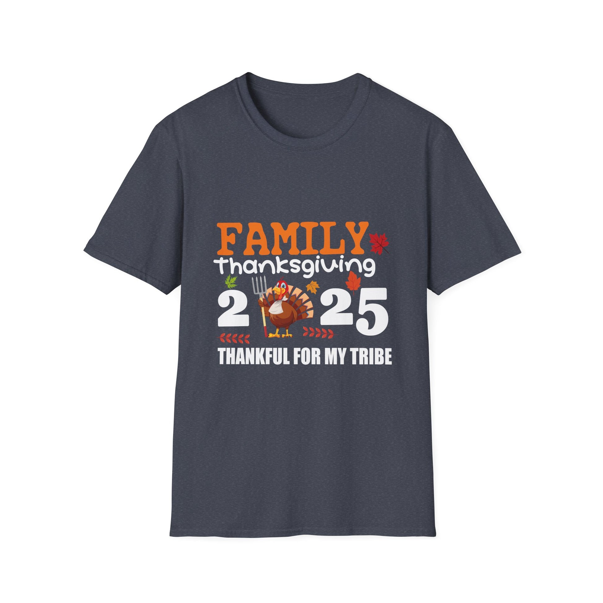 Thankful for My Tribe 2025 Thanksgiving T-Shirt — Family Gathering Tee