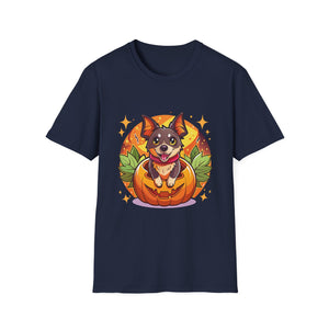 Cute Dog in Pumpkin T-Shirt - Unisex Halloween Tee  Unisex T-Shirt