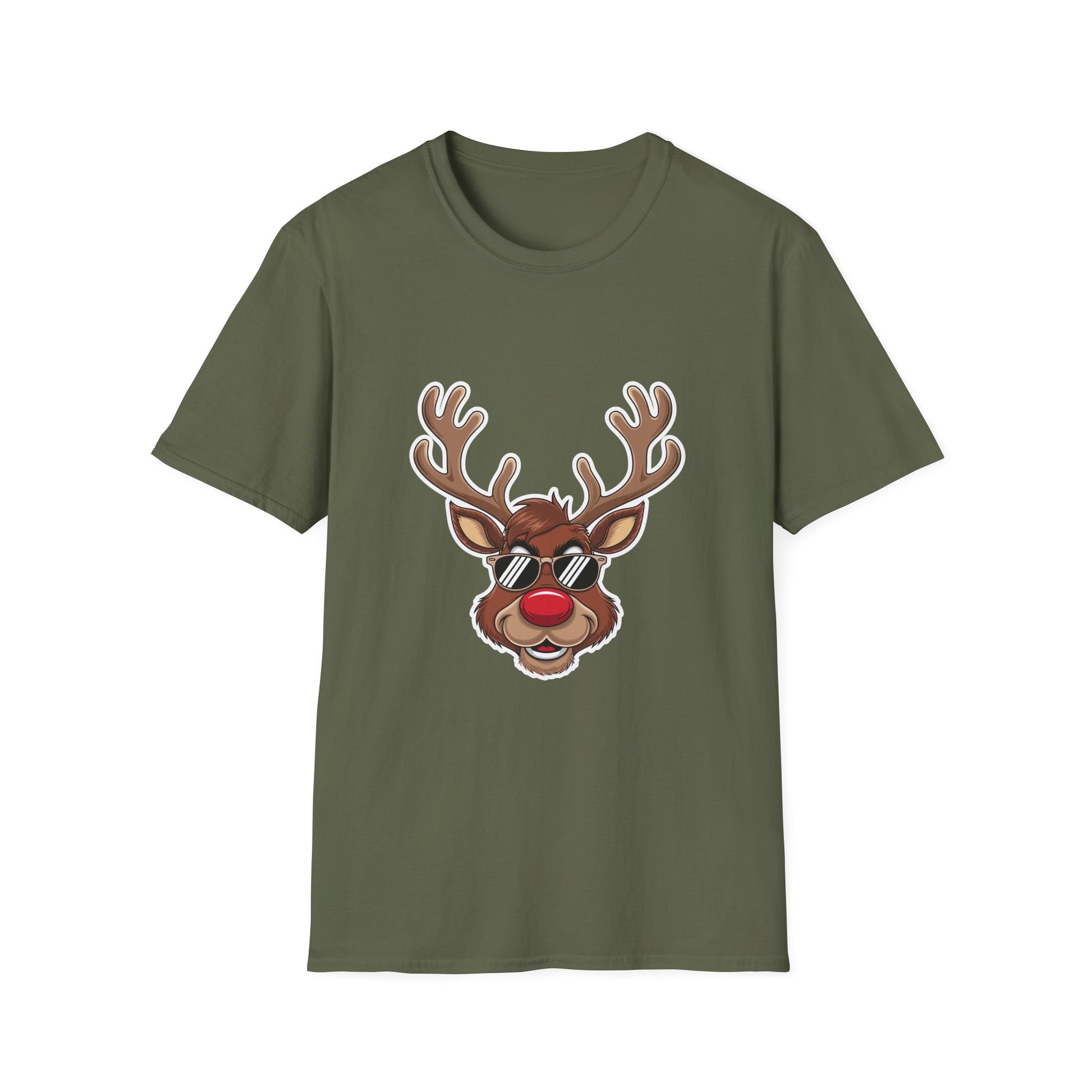 Reindeer Sunglasses T-Shirt — Cool Rudolph Christmas Tee