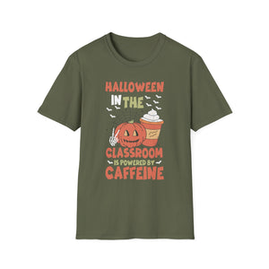 Halloween In The Classroom Teacher Coffee Halloween Costume T-Shirt Unisex Softstyle T-Shirt