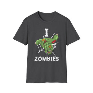 I Love Zombies T‑Shirt — Funny Halloween Zombie Graphic Tee