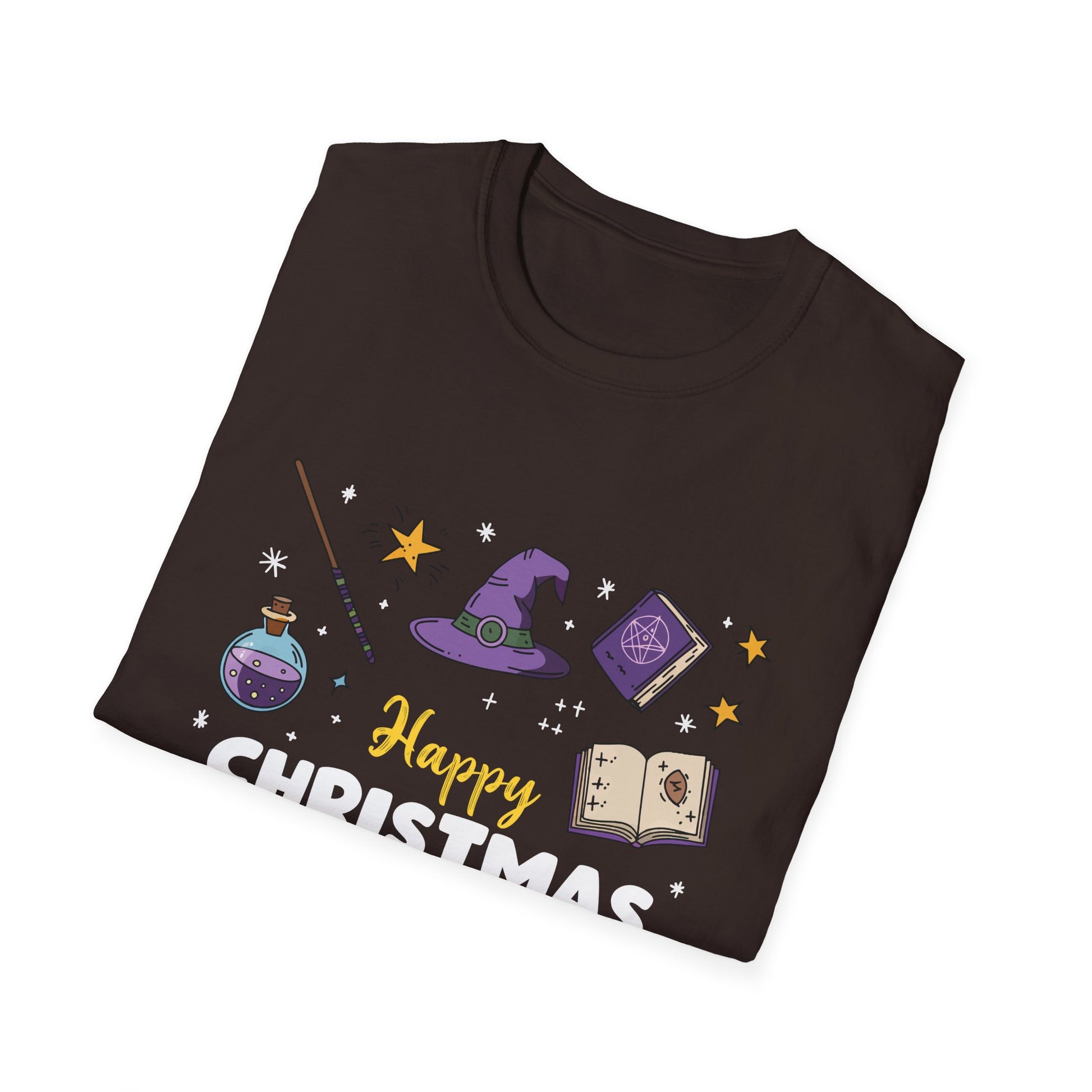 Christmas Magic T-Shirt — "Happy Christmas" Witchy Holiday Design