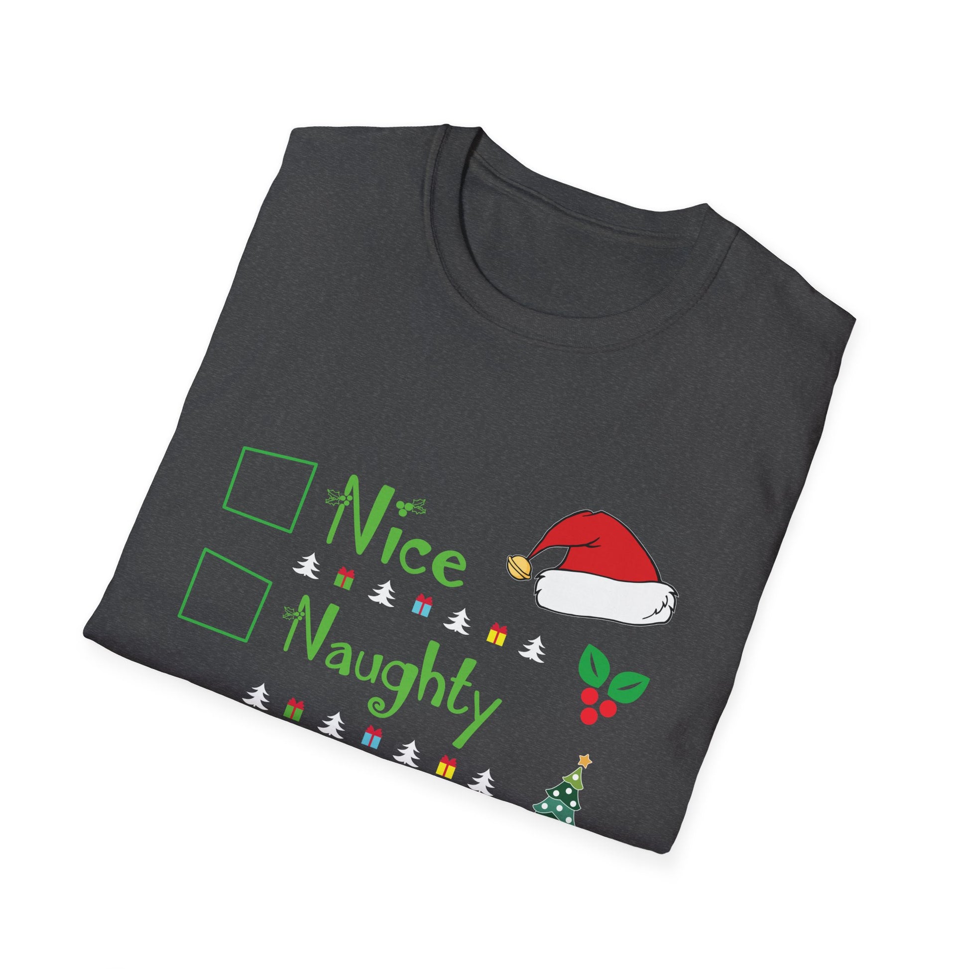 Nice Naughty Puerto Rican Puerto Rico Women Christmas Santa Unisex Softstyle T-Shirt