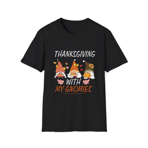 Thanksgiving With My Gnomies Fall Gnomes Funny Thanksgiving T-Shirt
