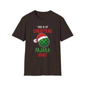 Funny Christmas Pickleball Lover This Is My Christmas Pajama Unisex Softstyle T-Shirt