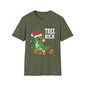 Tree Rex Christmas T-Shirt — Funny Santa Dino Holiday Tee