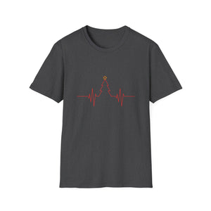 Christmas Heartbeat Xmas Christmas Tree Heartline Unisex T-Shirt