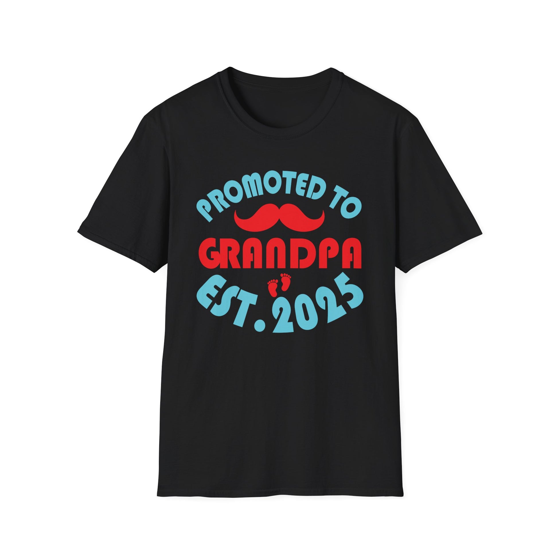 Promoted to Grandpa Est. 2025 T-Shirt — New Grandpa Announcement Tee