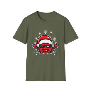 Christmas Crab Santa Hat Ugly Christmas Sweater Unisex T-Shirt