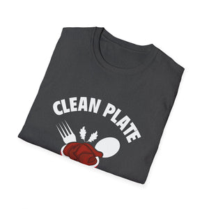 Clean Plate Club T-Shirt — Funny Eating & Foodie Tee  Unisex T-Shirt
