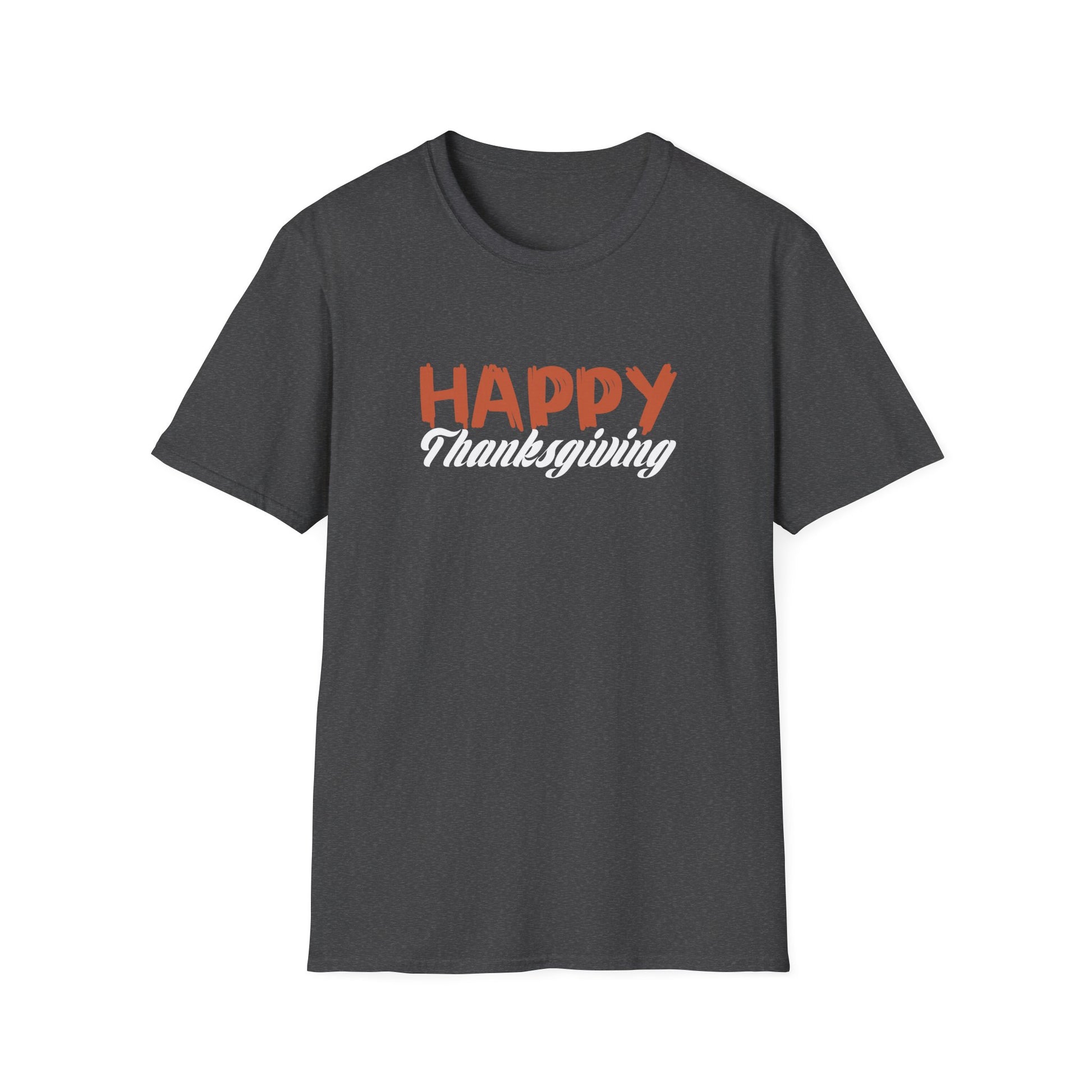 Thanksgiving T-Shirt - "Happy Thanksgiving" Retro Script Holiday Tee
