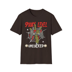 Spook Level Unlocked T-Shirt — Funny Halloween Gamer Tee