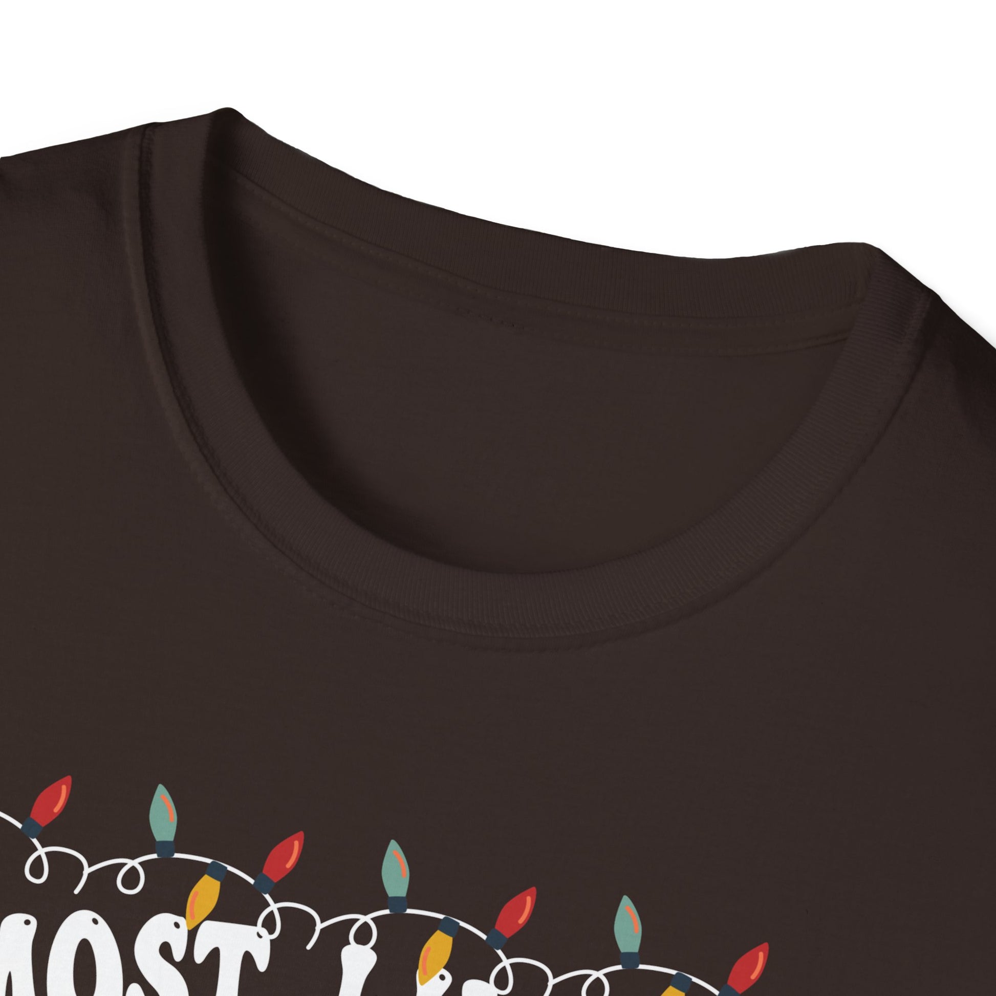 Most Likely To Nap On Christmas Family Christmas Pajamas Unisex Softstyle T-Shirt