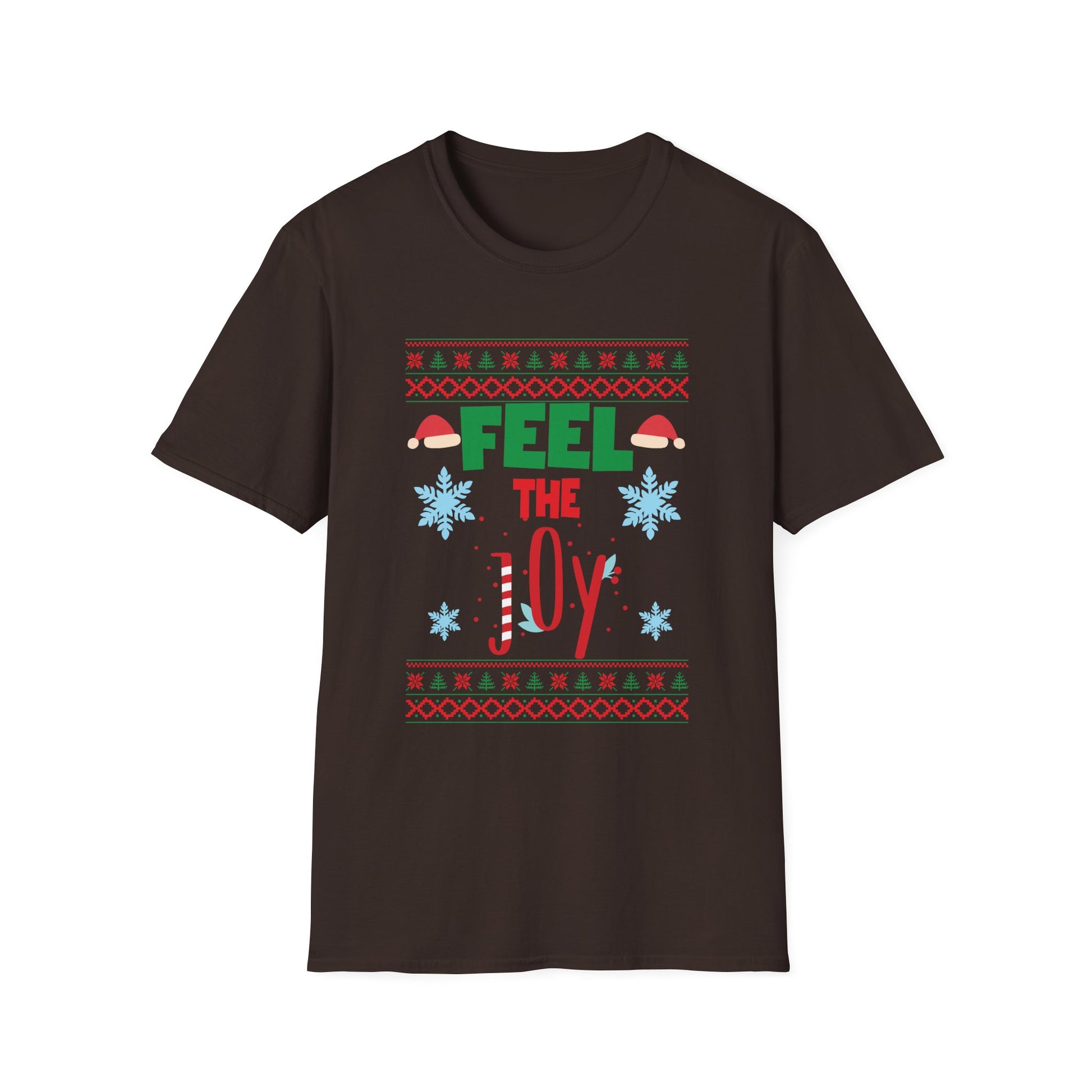 Feel the Joy Christmas T-Shirt — Holiday Ugly Sweater Style Tee
