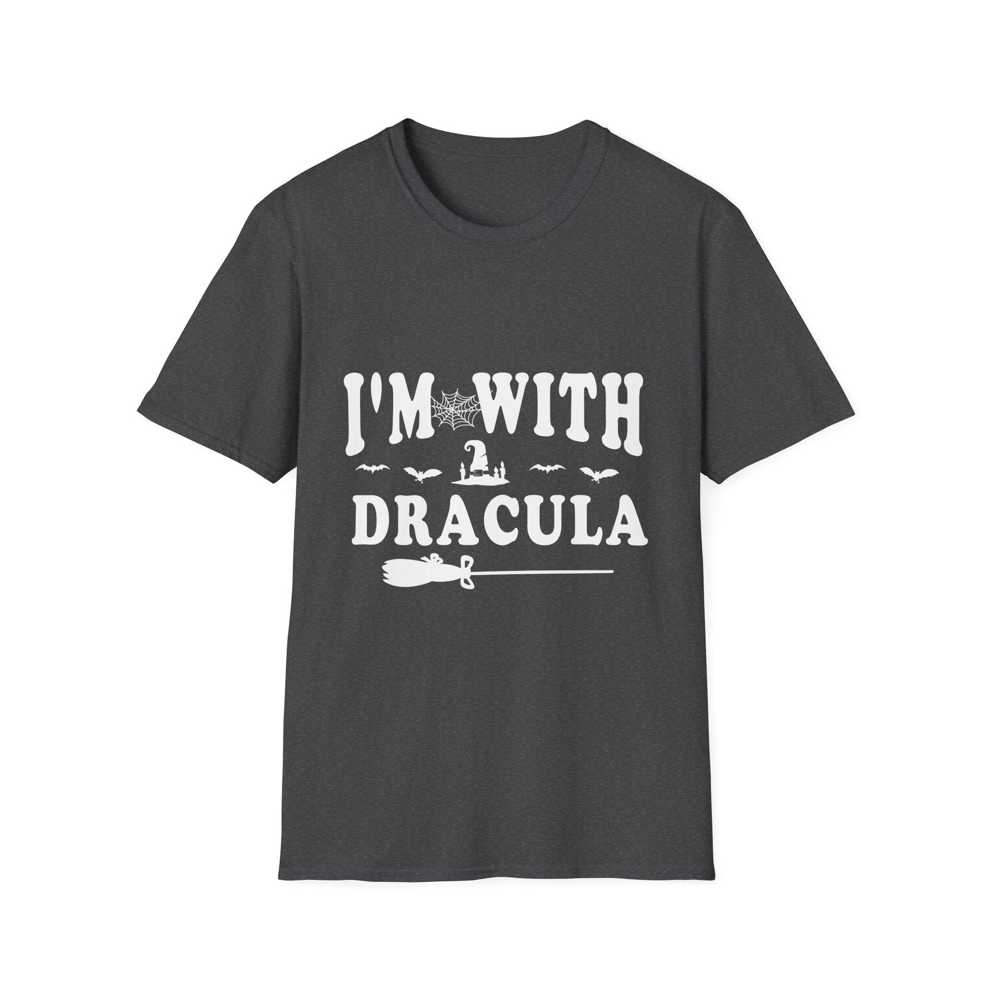 I’m With Dracula T‑Shirt — Funny Halloween Vampire Tee