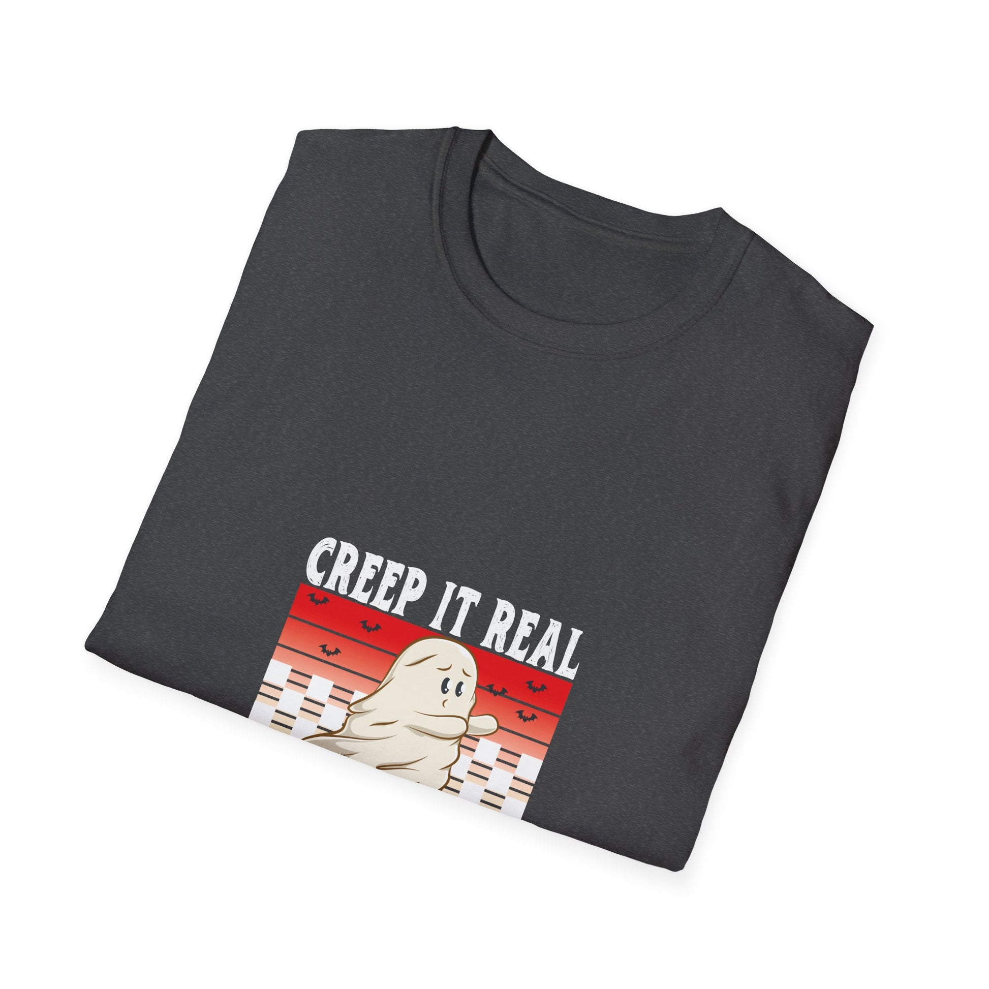 Creep It Real Skateboard Ghost T-Shirt — Funny Halloween Skate Ghost Tee