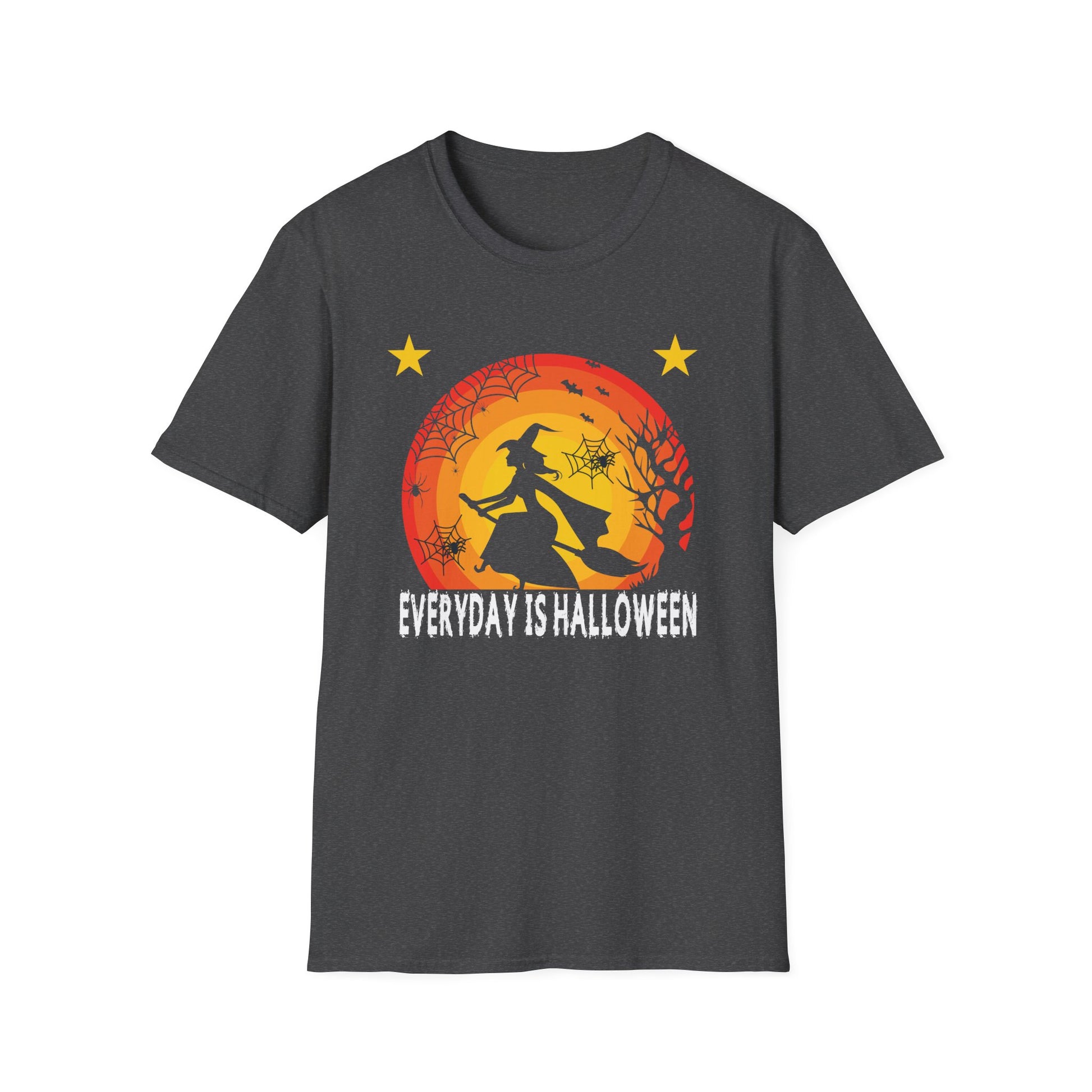 Everyday Is Halloween T-Shirt — Witch Silhouette Sunset Halloween Tee