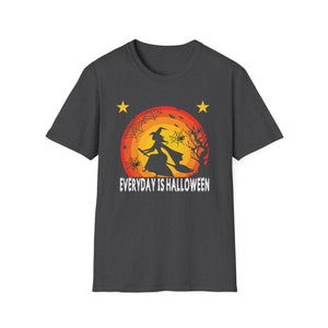 Everyday Is Halloween T-Shirt — Witch Silhouette Sunset Halloween Tee