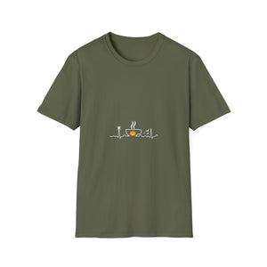 Halloween Coffee tee Heartbeat Halloween Coffee Lover Tee Unisex Softstyle T-Shirt