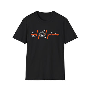 Halloween Heartbeat T-Shirt — Pumpkin EKG Graphic Tee