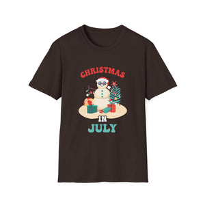 Christmas in July Shirt Snowman Christmas Unisex T-Shirt
