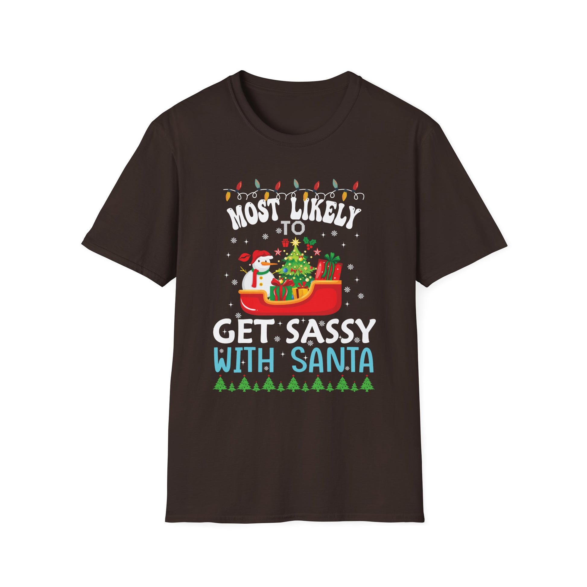 Most Likely To Nap On Christmas Family Christmas Pajamas Unisex Softstyle T-Shirt