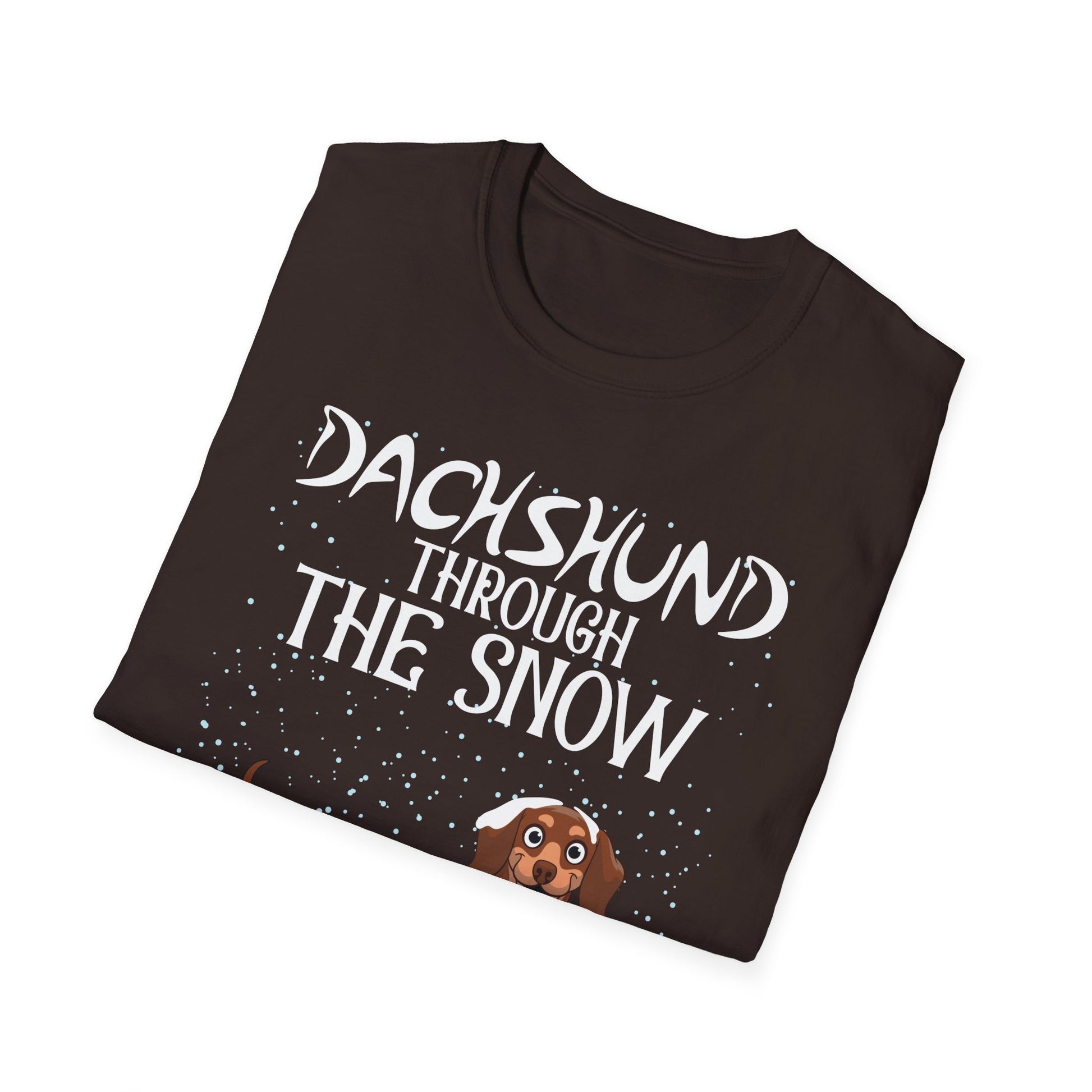 Dachshund Through The Snow T-Shirt — Dachshund Christmas Dog Tee