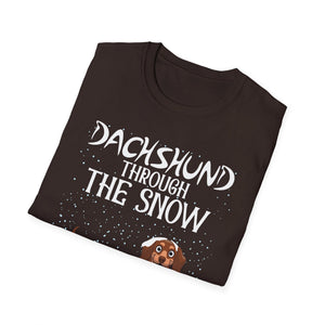 Dachshund Through The Snow T-Shirt — Dachshund Christmas Dog Tee