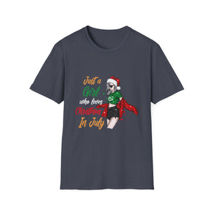 Christmas In July - Funny Summer Flamingo Christmas Unisex T-Shirt