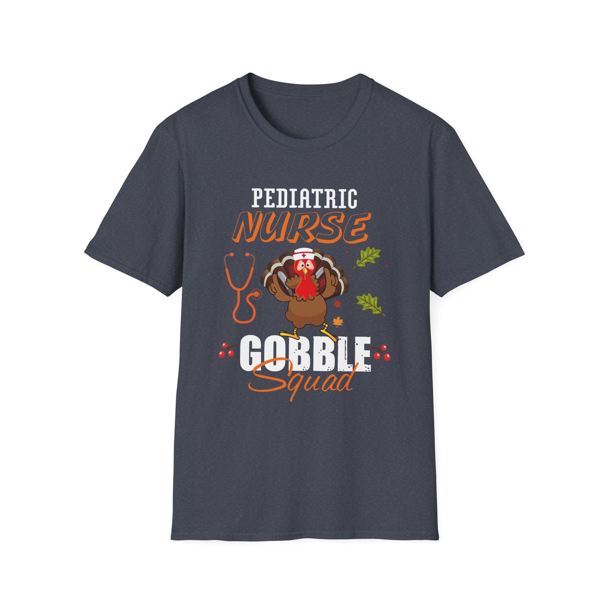 Pediatric Nurse Gobble Squad T-Shirt – Thanksgiving Turkey Stethoscope Tee  Unisex T-Shirt