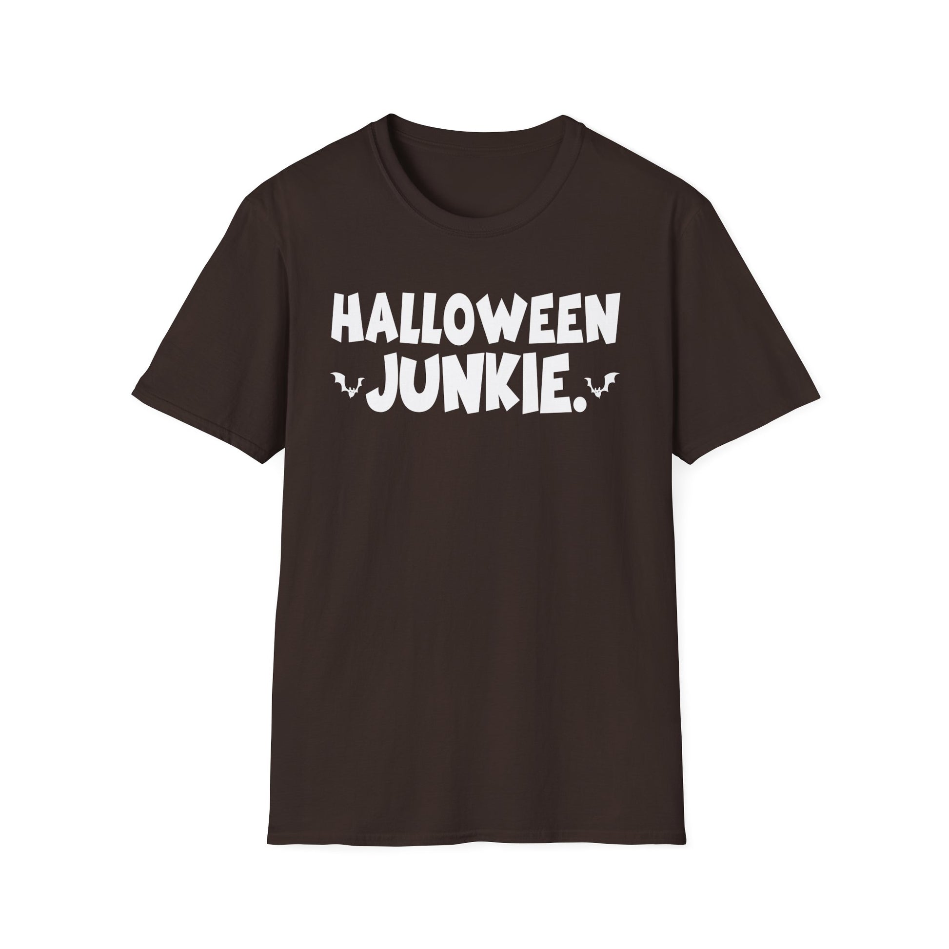 Halloween Junkie T-Shirt — Funny Halloween Tee with Bats