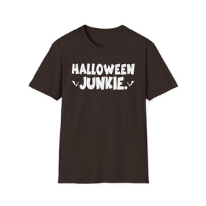 Halloween Junkie T-Shirt — Funny Halloween Tee with Bats