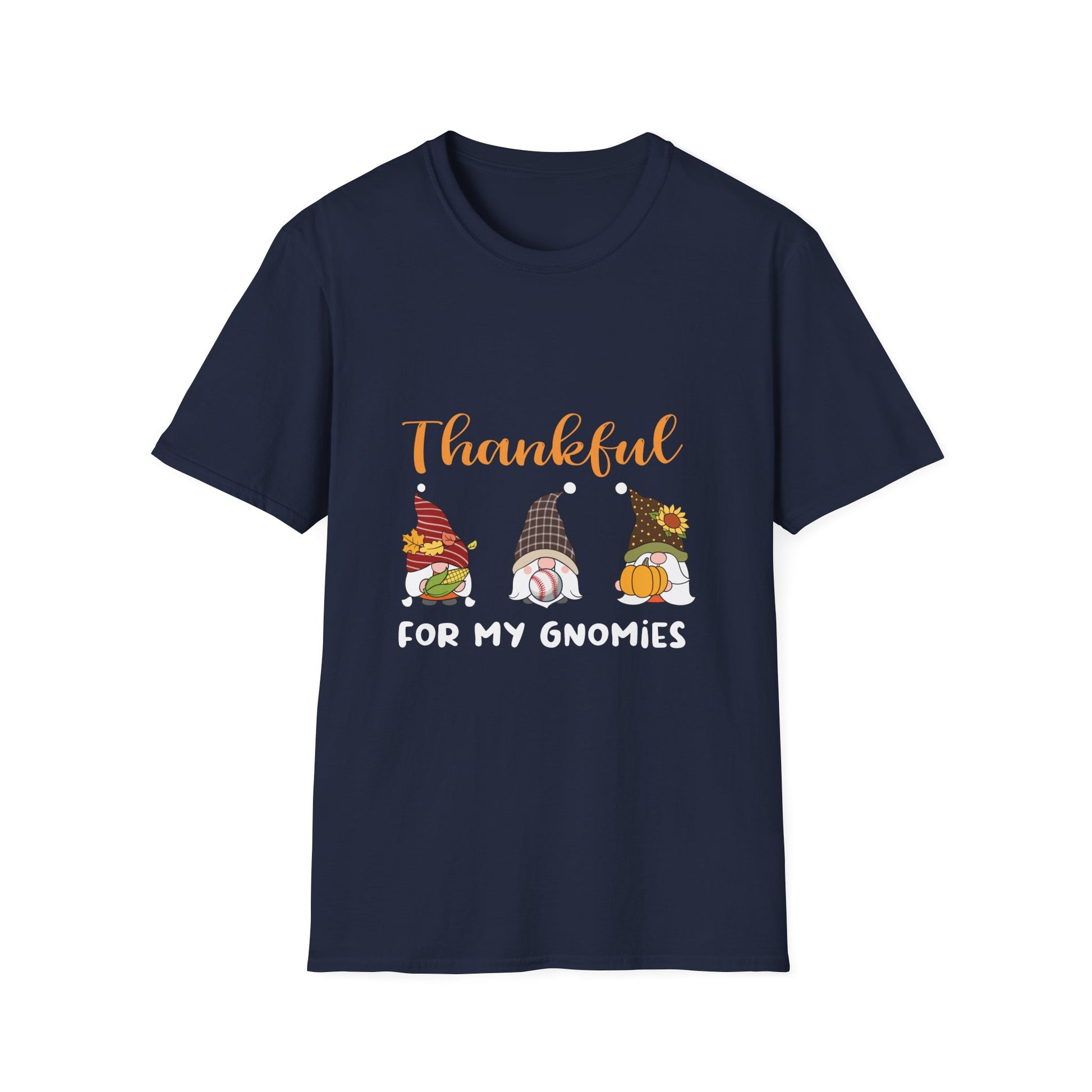 Thankful For My Gnomies T-Shirt — Thanksgiving Gnome Graphic Tee  Unisex T-Shirt
