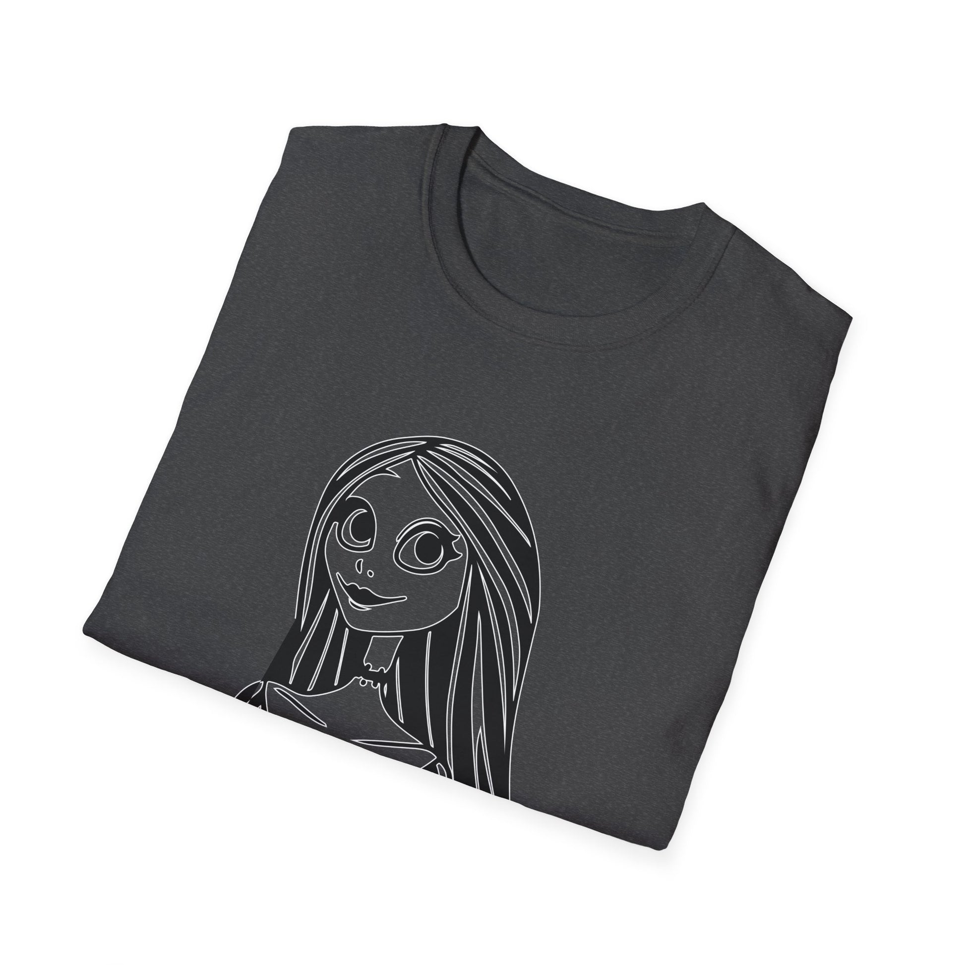Gothic Line Art Girl T-Shirt