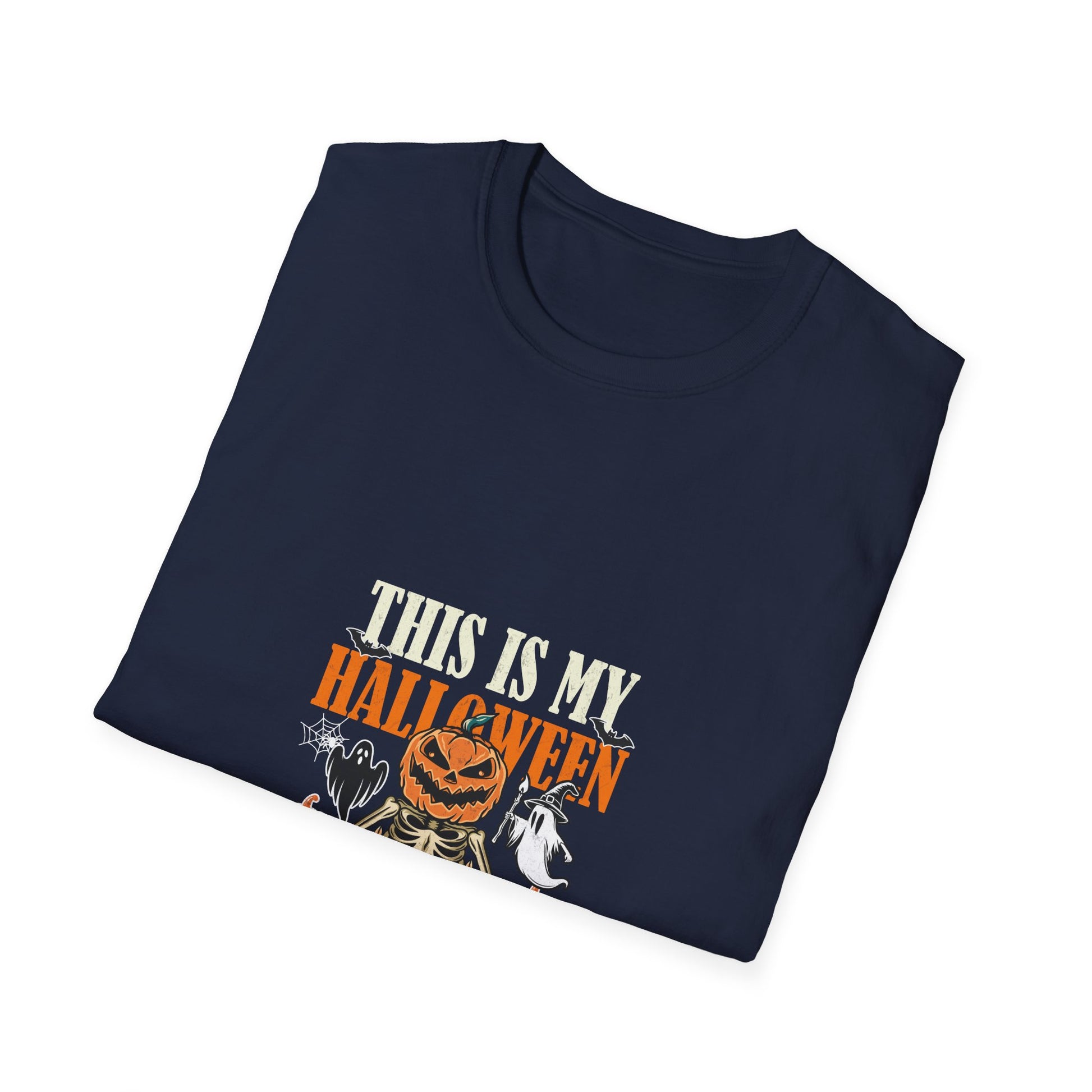 Halloween T-Shirt "This Is My Halloween Costume" — Pumpkin Skeleton Ghosts Graphic Tee