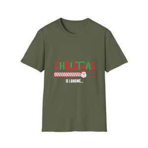 Christmas Is Loading T-Shirt — Cute Santa Progress Bar Holiday Tee