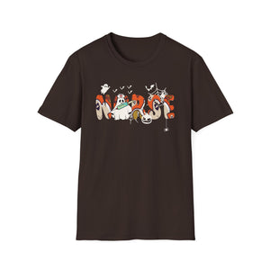Halloween Spooky Moose T-Shirt — Cute Ghost & Pumpkin Costume Graphic Tee