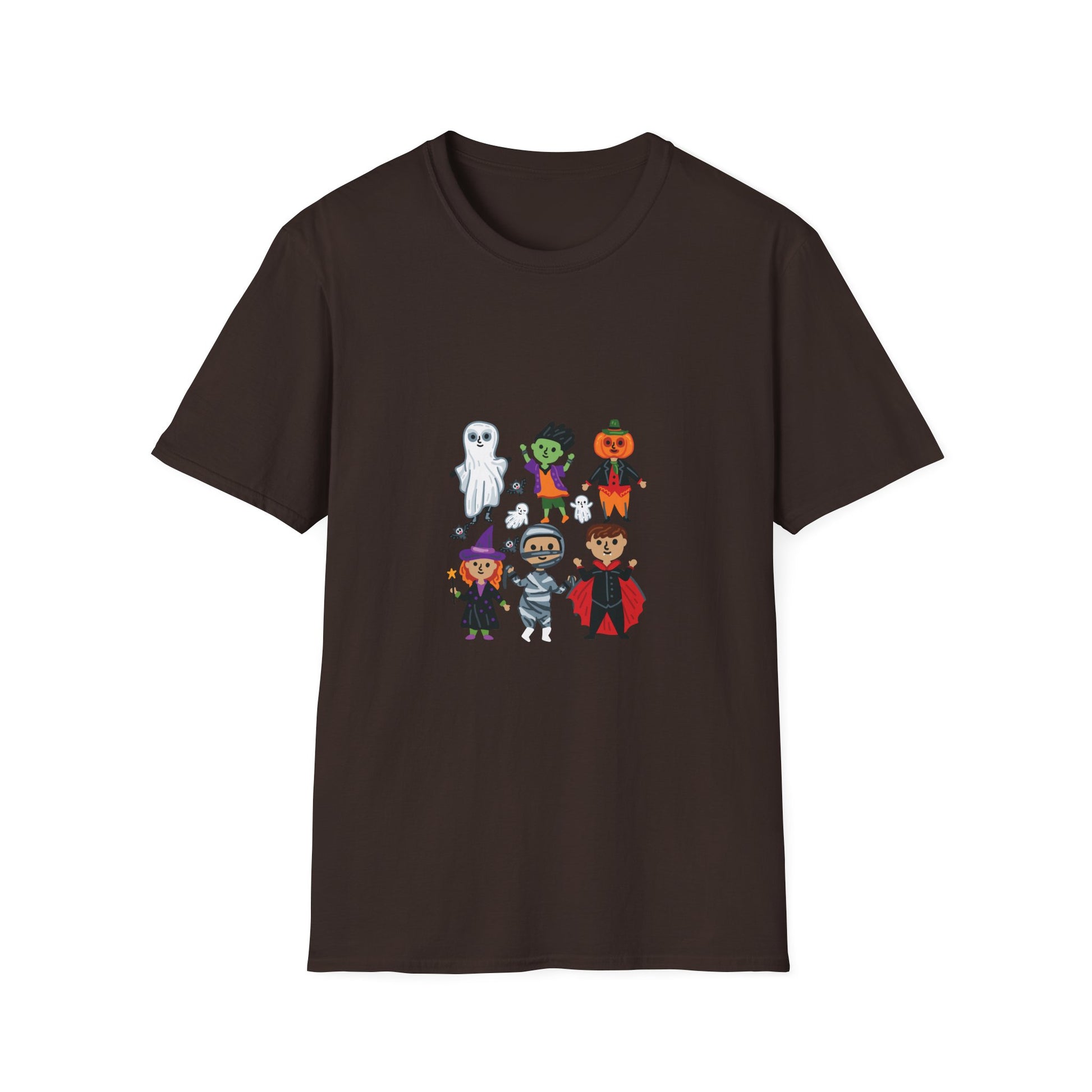 Kids Halloween Costume Characters T-Shirt — Cute Ghost, Witch, Vampire, Mummy & Pumpkin Design
