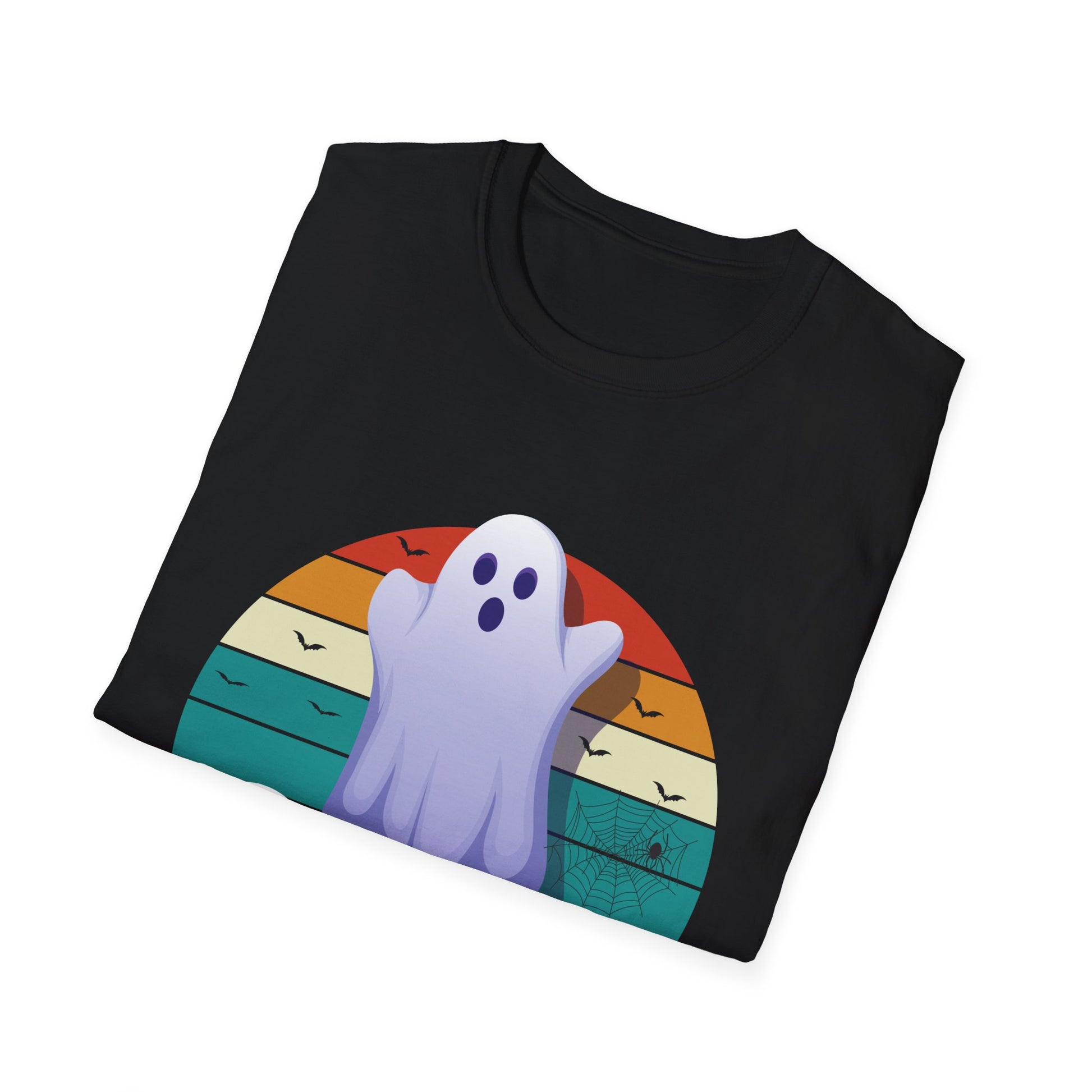 Boo Ghost T-Shirt — Cute Vintage Rainbow Halloween Tee