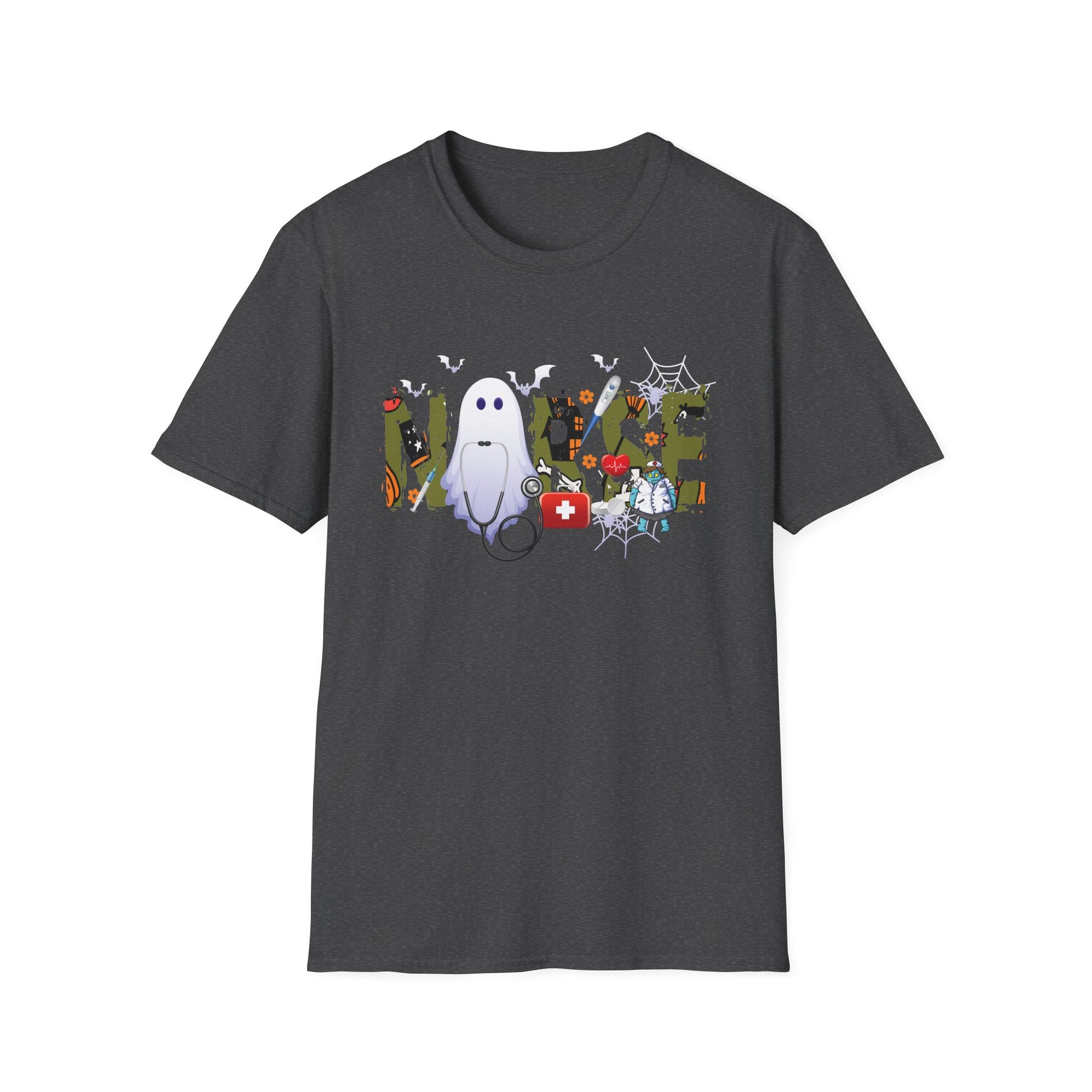 Cute Halloween Nurse Nursing Zombie Halloween Pattern TeeUnisex Softstyle T-Shirt
