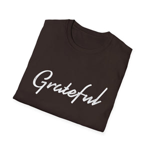Grateful Script Tee — Casual Inspirational T-Shirt  Unisex T-Shirt