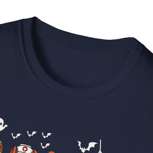 Halloween Spooky Moose T-Shirt — Cute Ghost & Pumpkin Costume Graphic Tee