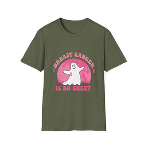 Breast Cancer Is Bo Sheet Ghost T-Shirt — Pink Ribbon Awareness Tee