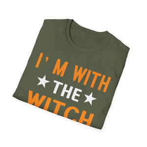 I'm With The Witch T-Shirt — Funny Halloween Couple Arrow Tee