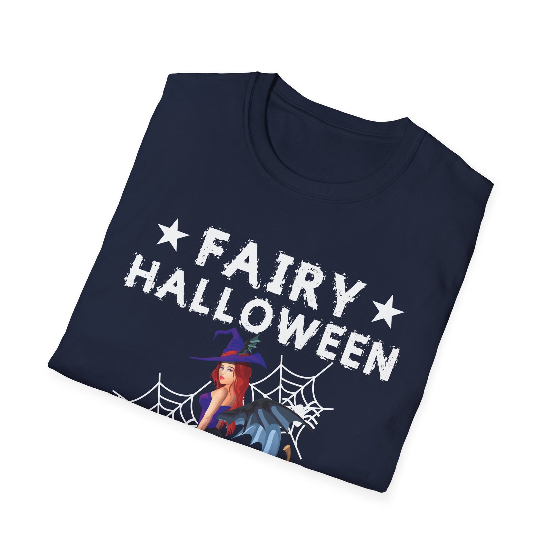 Fairy Halloween T-Shirt — Witchy Fairy Costume Tee with Spiderwebs