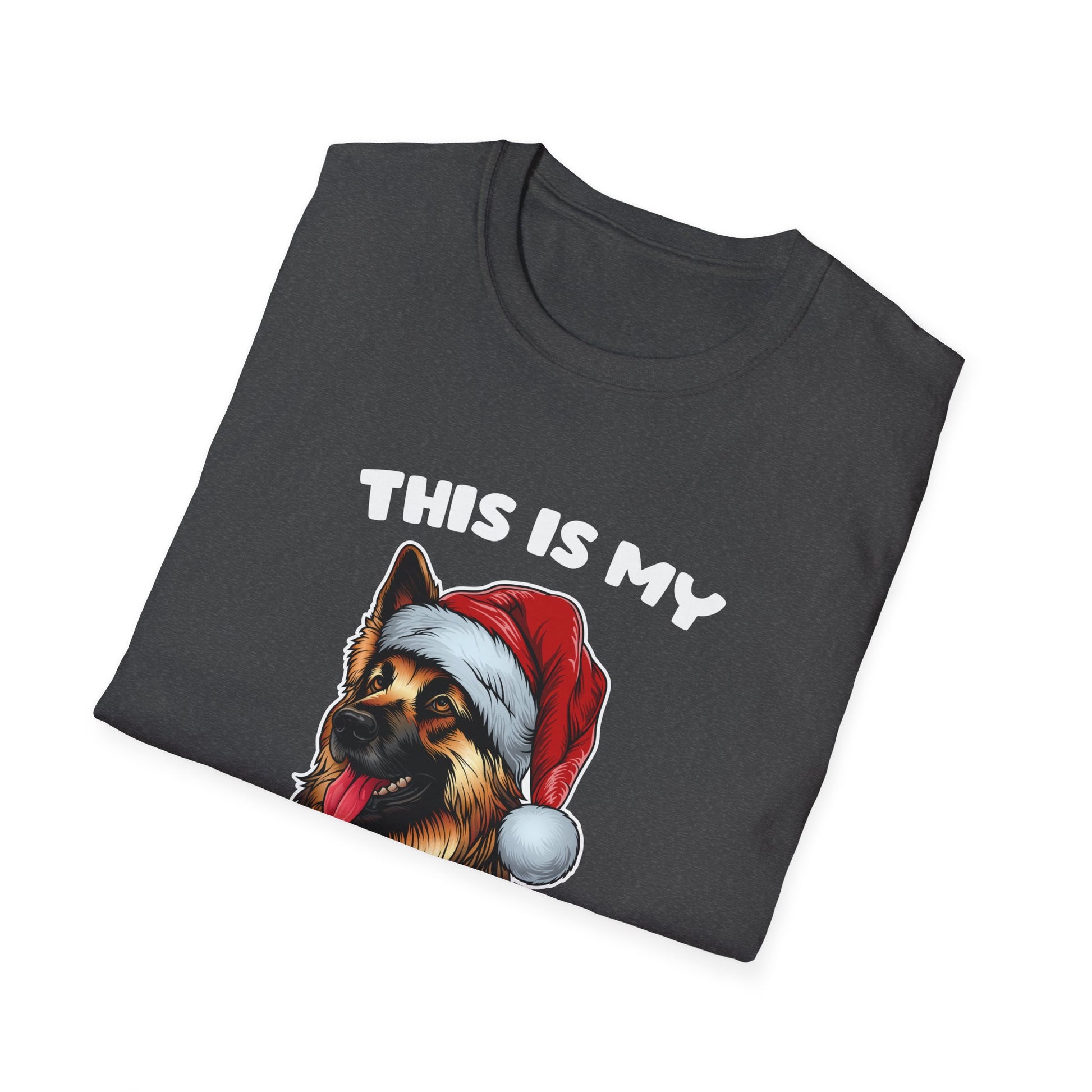 Christmas Pajama Shirt — German Shepherd Santa Tee
