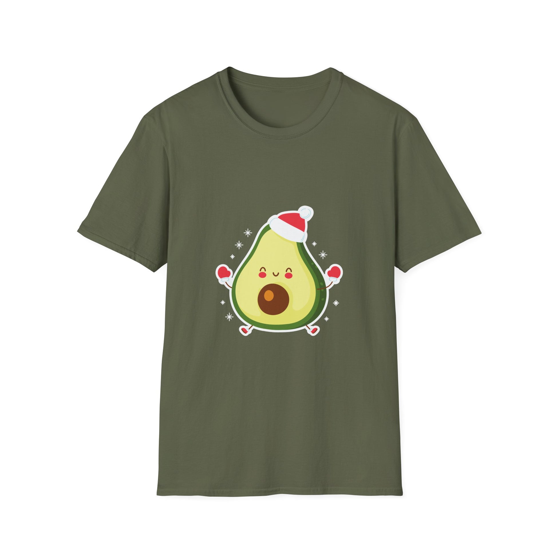 Christmas Avocado Santa Hat Christmas Avocado Unisex T-Shirt