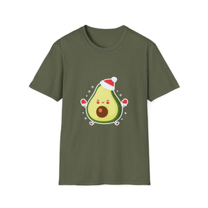 Christmas Avocado Santa Hat Christmas Avocado Unisex T-Shirt